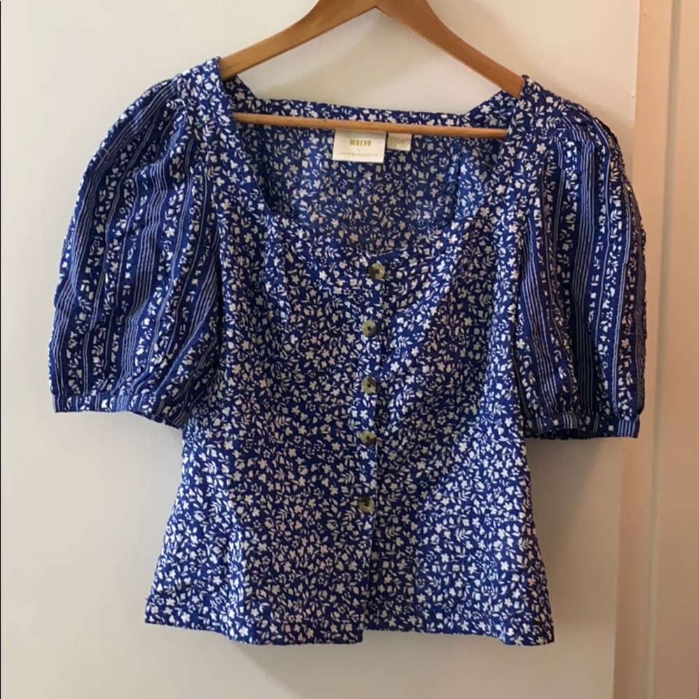 Maeve Puff-Sleaved Blouse Top (4)